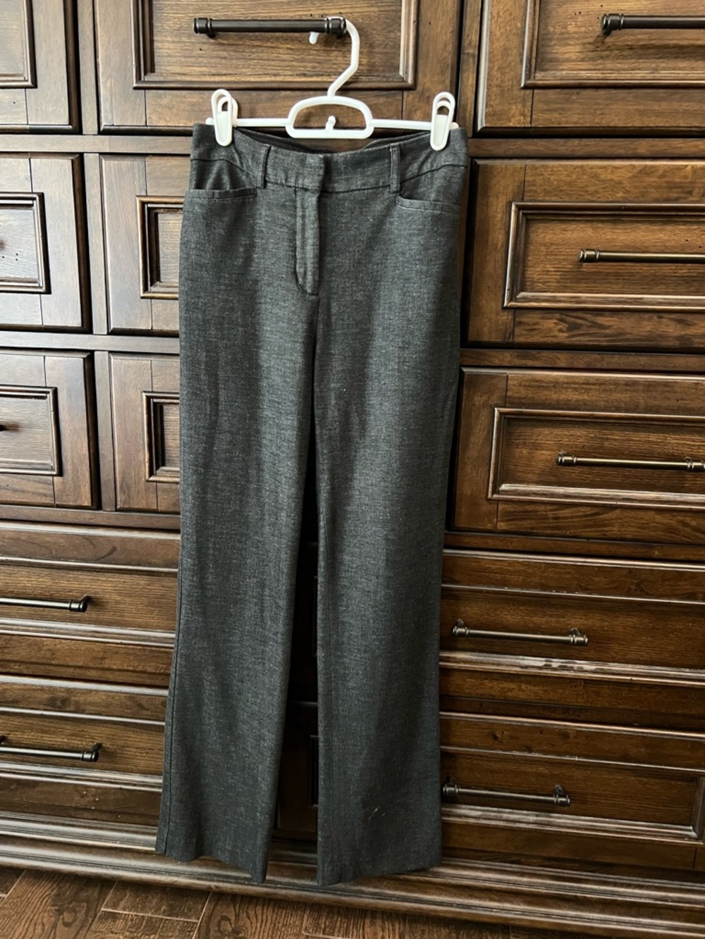 Express Slim Dress Pants in Dark Charcoal